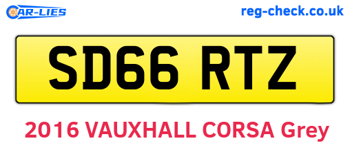 SD66RTZ are the vehicle registration plates.