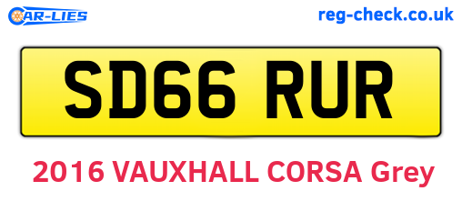 SD66RUR are the vehicle registration plates.