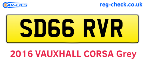 SD66RVR are the vehicle registration plates.