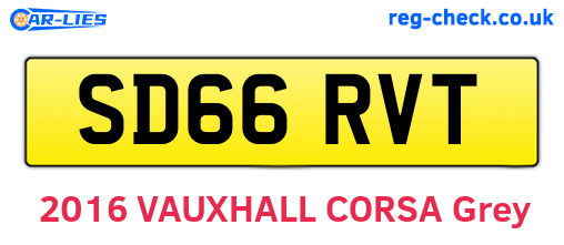 SD66RVT are the vehicle registration plates.