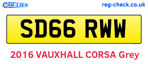 SD66RWW are the vehicle registration plates.