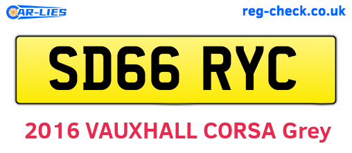 SD66RYC are the vehicle registration plates.