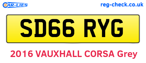 SD66RYG are the vehicle registration plates.