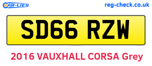 SD66RZW are the vehicle registration plates.