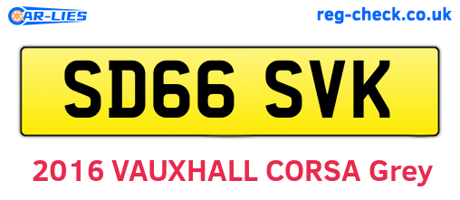 SD66SVK are the vehicle registration plates.