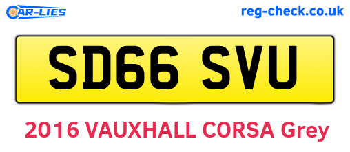 SD66SVU are the vehicle registration plates.