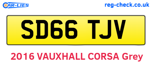 SD66TJV are the vehicle registration plates.
