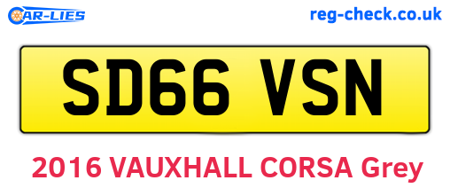 SD66VSN are the vehicle registration plates.