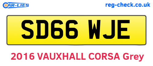 SD66WJE are the vehicle registration plates.