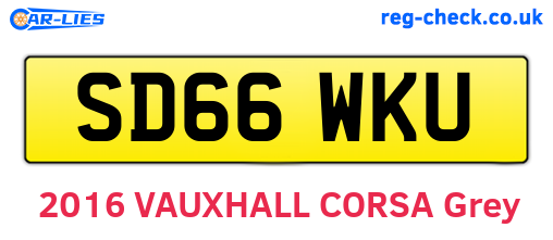 SD66WKU are the vehicle registration plates.