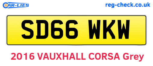SD66WKW are the vehicle registration plates.