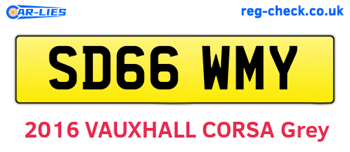 SD66WMY are the vehicle registration plates.