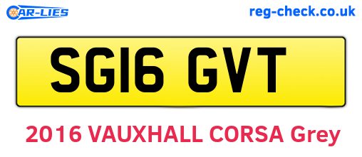 SG16GVT are the vehicle registration plates.