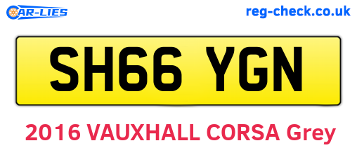 SH66YGN are the vehicle registration plates.