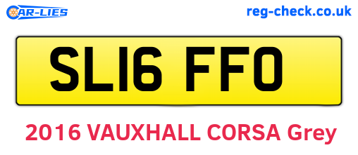 SL16FFO are the vehicle registration plates.