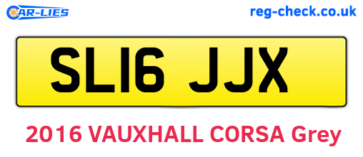 SL16JJX are the vehicle registration plates.