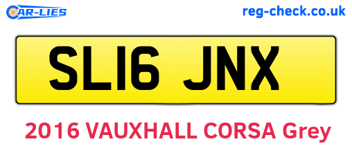 SL16JNX are the vehicle registration plates.