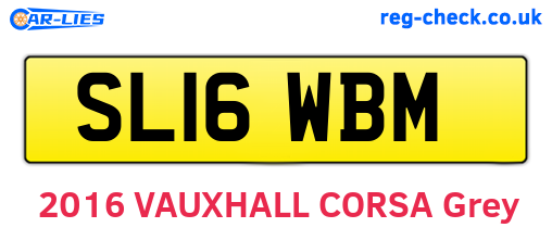 SL16WBM are the vehicle registration plates.