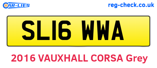 SL16WWA are the vehicle registration plates.