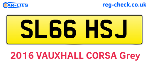 SL66HSJ are the vehicle registration plates.