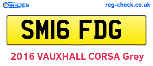 SM16FDG are the vehicle registration plates.