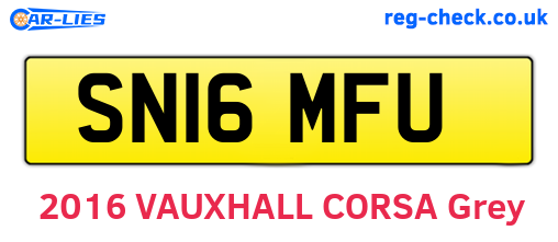 SN16MFU are the vehicle registration plates.