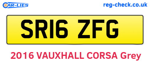 SR16ZFG are the vehicle registration plates.