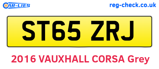 ST65ZRJ are the vehicle registration plates.