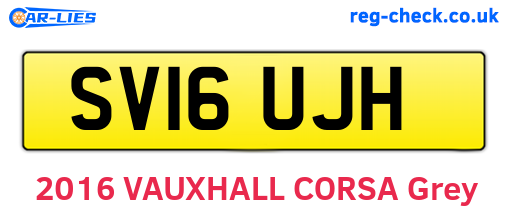 SV16UJH are the vehicle registration plates.