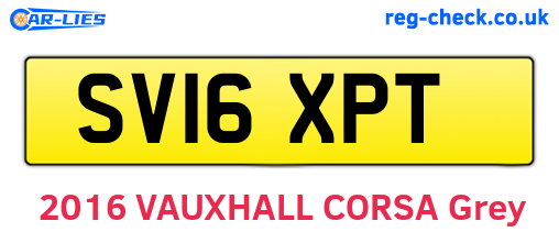SV16XPT are the vehicle registration plates.