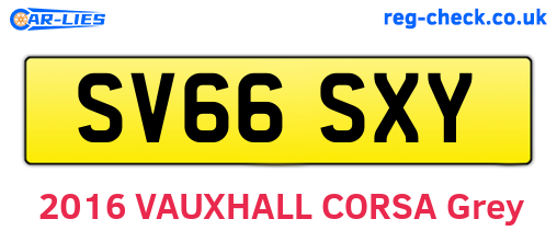 SV66SXY are the vehicle registration plates.