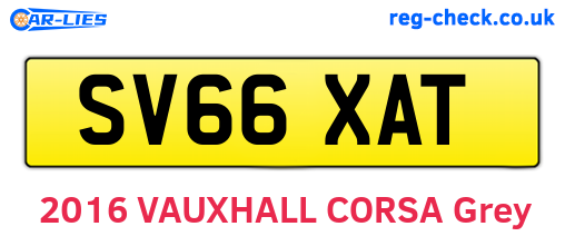 SV66XAT are the vehicle registration plates.