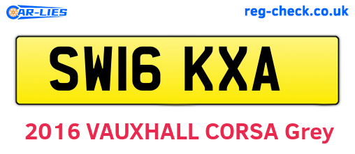 SW16KXA are the vehicle registration plates.