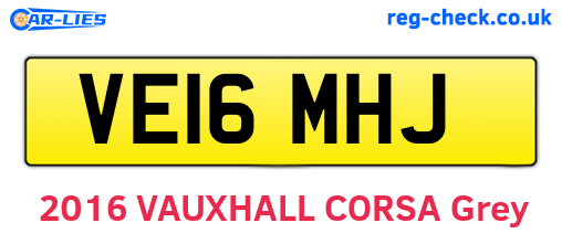 VE16MHJ are the vehicle registration plates.