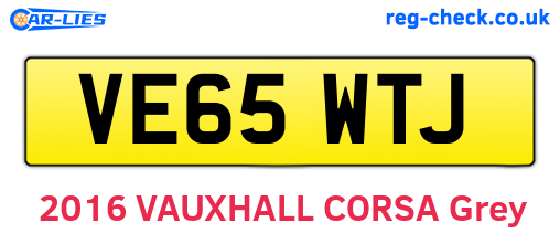 VE65WTJ are the vehicle registration plates.