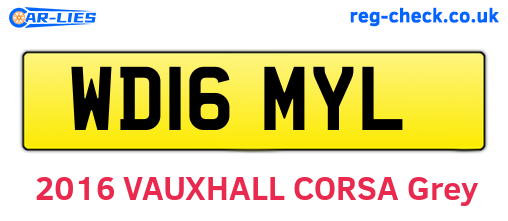 WD16MYL are the vehicle registration plates.