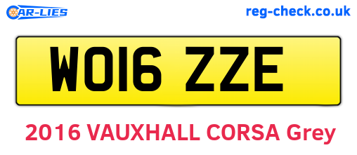 WO16ZZE are the vehicle registration plates.