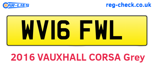 WV16FWL are the vehicle registration plates.