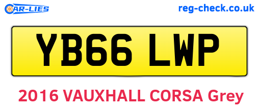 YB66LWP are the vehicle registration plates.