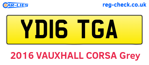 YD16TGA are the vehicle registration plates.