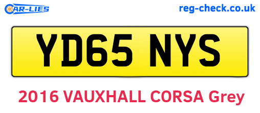 YD65NYS are the vehicle registration plates.
