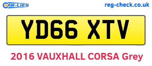 YD66XTV are the vehicle registration plates.