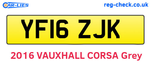 YF16ZJK are the vehicle registration plates.