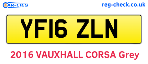 YF16ZLN are the vehicle registration plates.