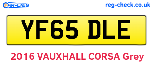 YF65DLE are the vehicle registration plates.