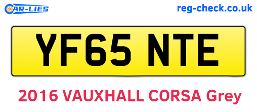 YF65NTE are the vehicle registration plates.