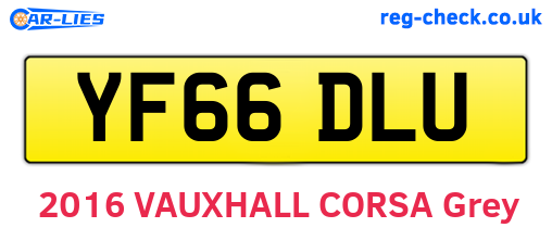 YF66DLU are the vehicle registration plates.