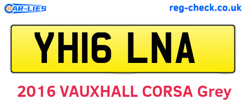 YH16LNA are the vehicle registration plates.