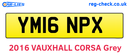 YM16NPX are the vehicle registration plates.