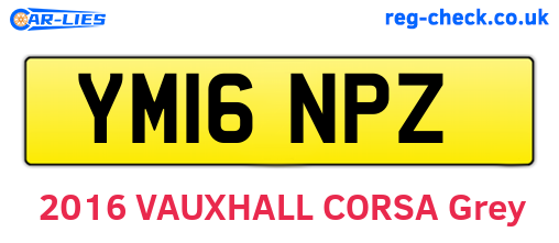 YM16NPZ are the vehicle registration plates.